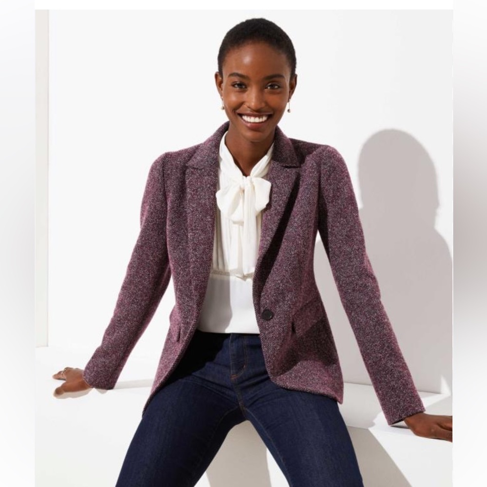 NEW Cartonnier Anthropologie Blazer Jacket Purple XS - Picture 7 of 7